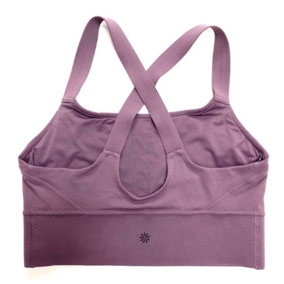 ATHLETA Formation Longline Cross Strap Workout Sports Bra in Purple Pink Size S - Picture 4 of 7